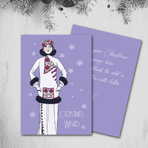 Vintage Snow Queen Christmas Card
