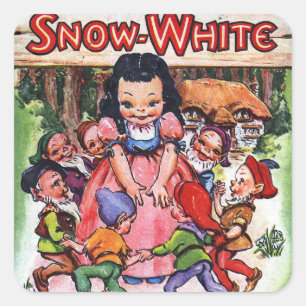 Vintage Snow White Fairy Tale Square Sticker