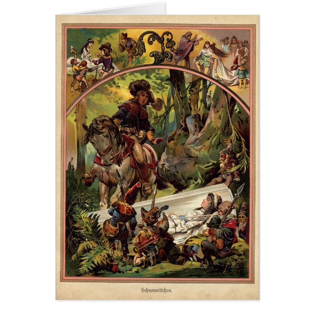 Vintage Snow White Illustrated Card (Front)