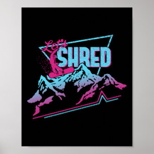 Vintage Snowboard Clothing 80s 90s Retro Snowboard Poster