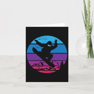 Vintage Snowboard Snowboarding Silhouette I Retro  Card