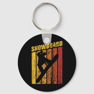 Vintage Snowboard Snowboarding Ski Vacation Snowbo Key Ring
