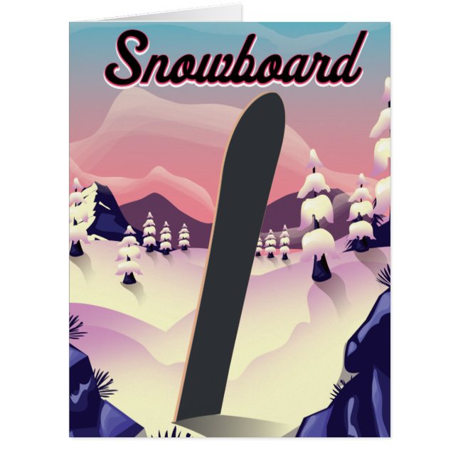 Vintage Snowboard travel poster (Front)