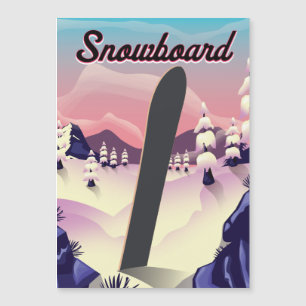 Vintage Snowboard travel poster