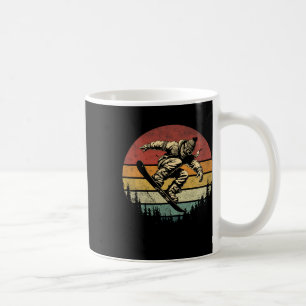 Vintage Snowboarder Graphic Retro Distressed Snowb Coffee Mug