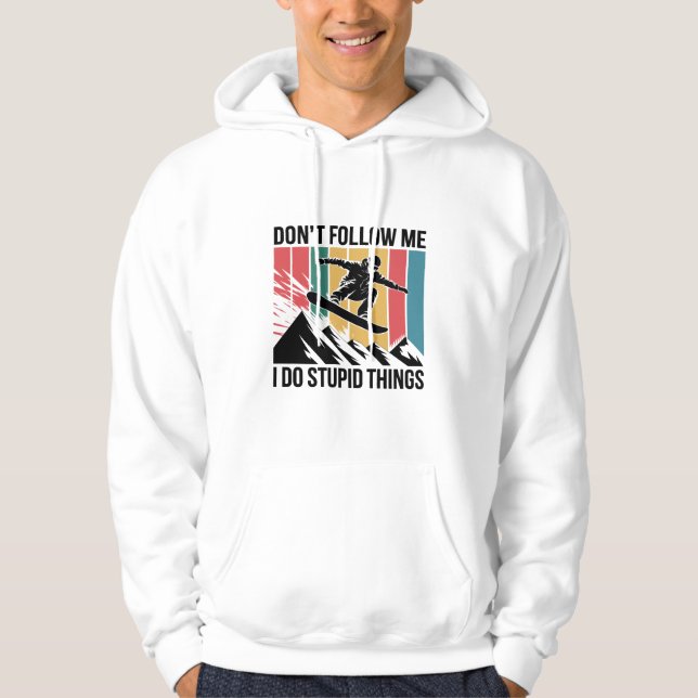 Vintage Snowboarder Silhouette T-Shirt  Hoodie (Front)