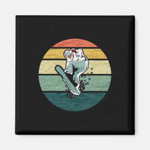 Vintage Snowboarder Snowboarding Rider Gift Tee Sh Magnet