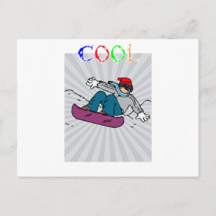Vintage Snowboarder Snowboarding snowboarding Postcard
