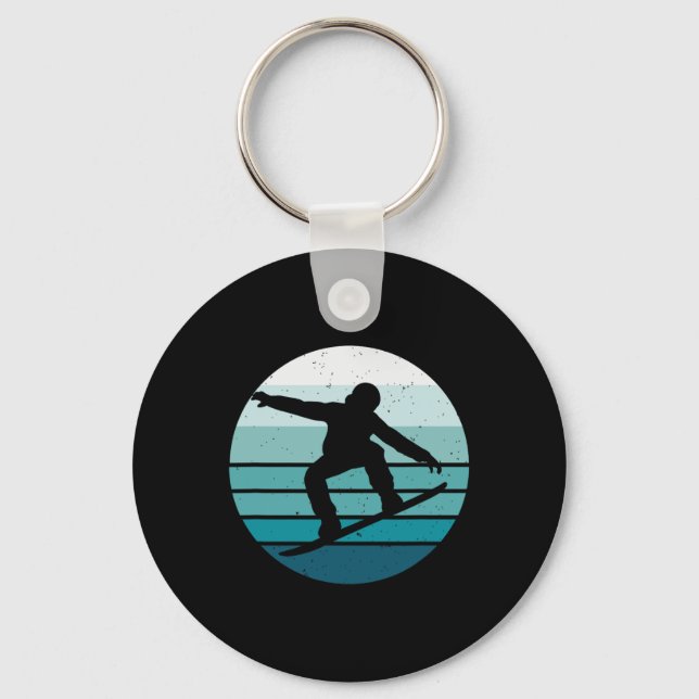 Vintage Snowboarding  Key Ring (Front)