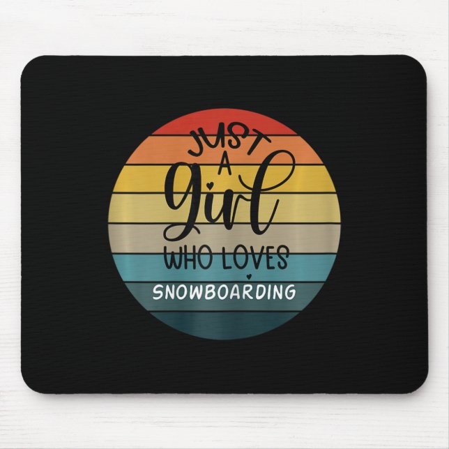 Vintage Snowboarding  Mouse Pad (Front)