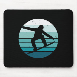 Vintage Snowboarding Mouse Pad