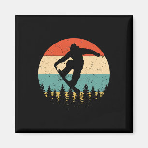 Vintage Snowboarding- Retro Snowboard Magnet