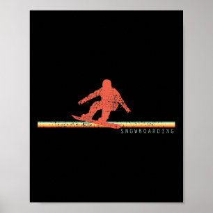 Vintage Snowboarding Snowboard Snowboarder  Poster