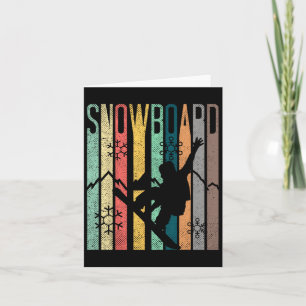 Vintage Snowboarding T Shirt - Retro Vintage Snowb Card
