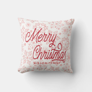 vintage snowflake decorative merry christmas cushion