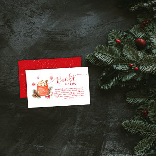 Vintage Snowflake Smore Books For Baby Shower Enclosure Card