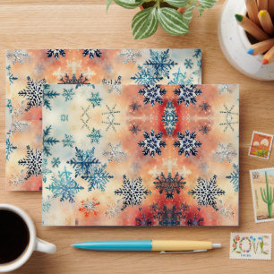 Vintage Snowflakes Pattern - Envelope