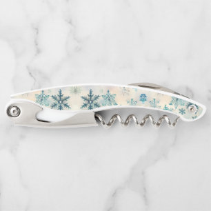 Vintage Snowflakes Pattern - Waiter's Corkscrew