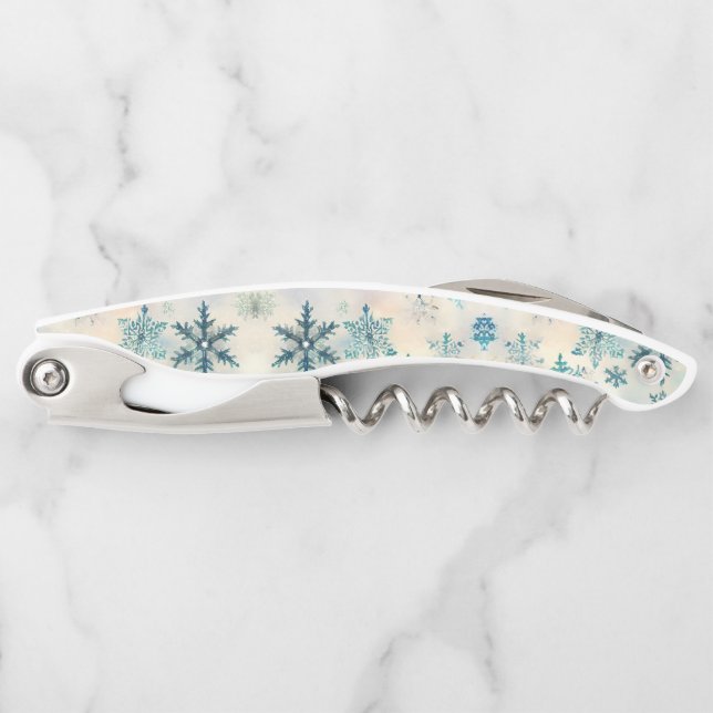 Vintage Snowflakes Pattern - Waiter's Corkscrew (Front)