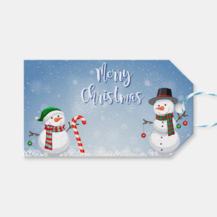 Vintage Snowman Christmas Gift Tags