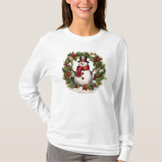 Vintage Snowman Christmas T-Shirt