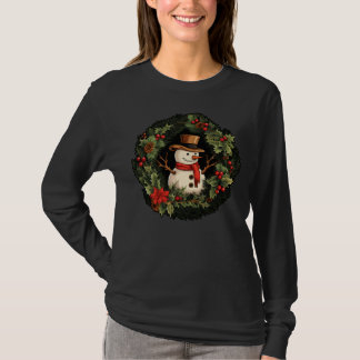 Vintage Snowman Christmas T-Shirt