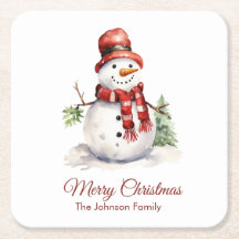 Vintage Snowman Coaster