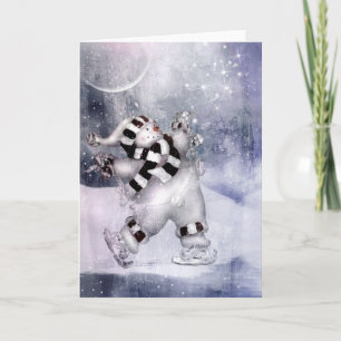 Vintage Snowman Holiday Card