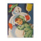 vintage snowman kid Holiday postcard