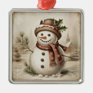 Vintage Snowman Ornament