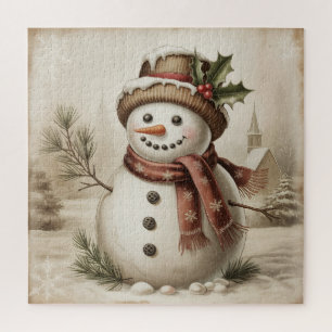 Vintage Snowman Puzzle
