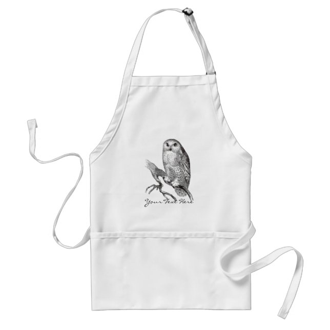 Vintage Snowy Owl Apron (Front)