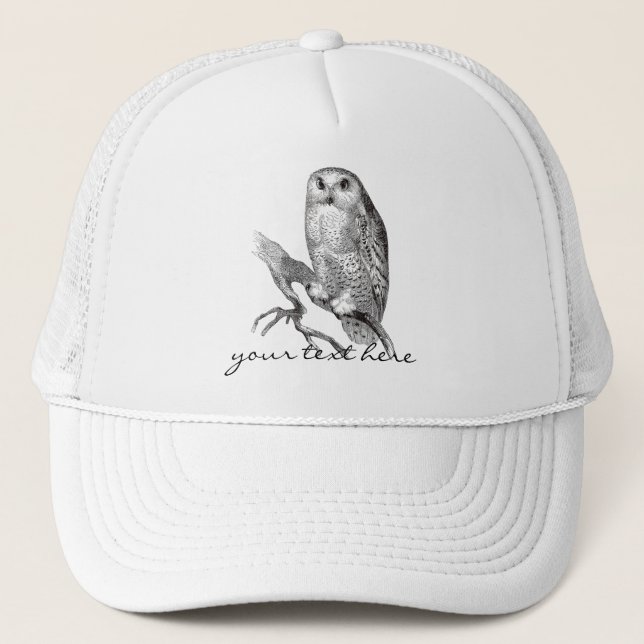 Vintage Snowy Owl Hat (Front)