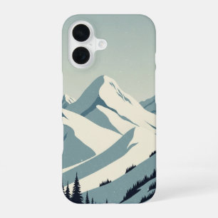 Vintage Snowy Peaks iPhone 16 Case