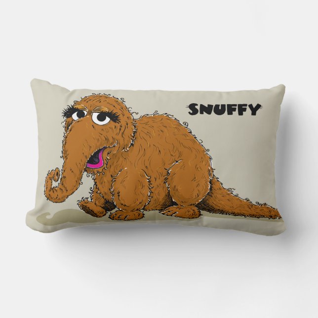 Vintage Snuffleupagus Lumbar Cushion (Front)