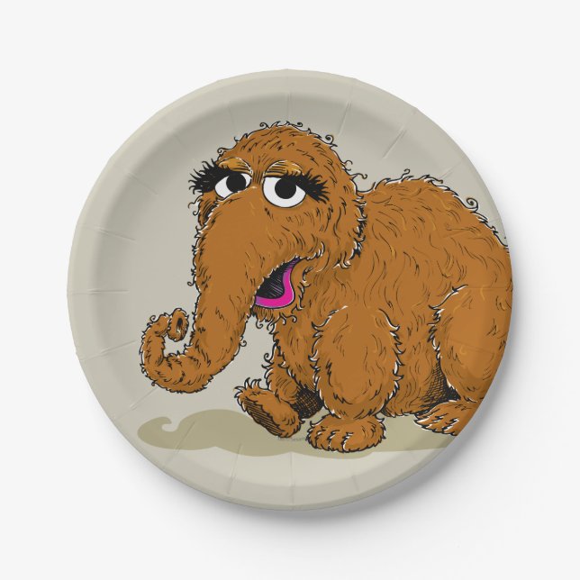Vintage Snuffleupagus Paper Plate (Front)
