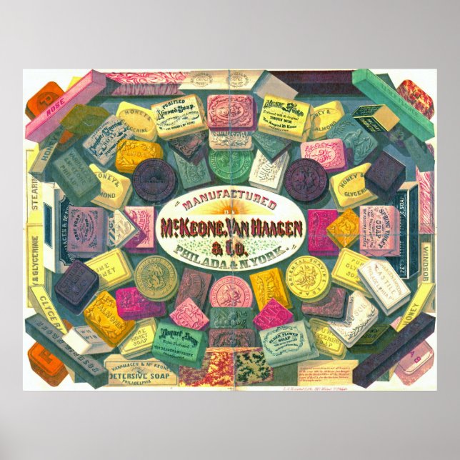 Vintage Soap Ad 1865 Poster (Front)