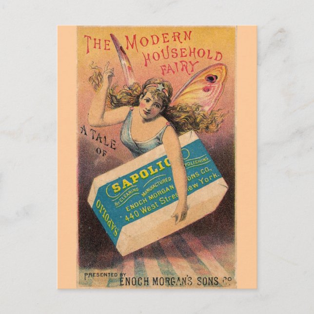 Vintage Soap Ad Fairy Postcard (Front)
