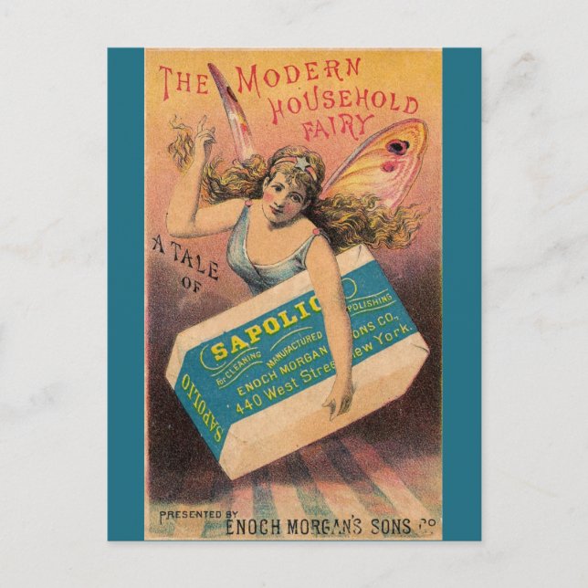 Vintage Soap Ad House Fairy Postcard (Front)