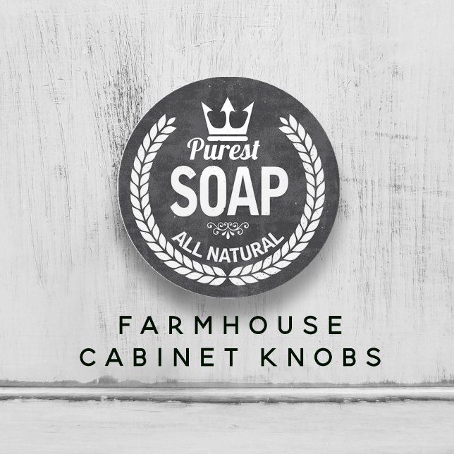 Vintage Soap Logo in Wreath Bathroom Ceramic Knob (Vintage Soap Logo in Wreath Bathroom Ceramic Ceramic Knob)