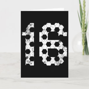 Vintage Soccer 16 Jersey Number Card