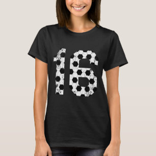 Vintage Soccer 16 Jersey Number T-Shirt