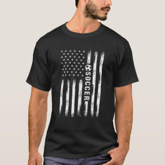 Vintage Soccer 4Th Of July Men USA American Flag B T-Shirt