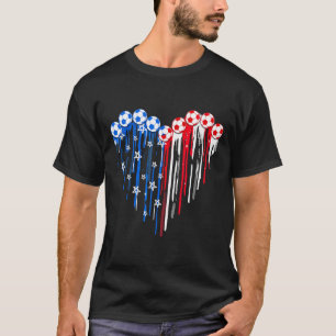 Vintage Soccer 4th Of July Men Usa American Flag B T-Shirt
