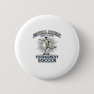 Vintage Soccer Academy Tournament Player Shirt (2) 6 Cm Round Badge