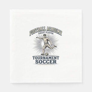 Vintage Soccer Academy Tournament Player Shirt (2) Napkin
