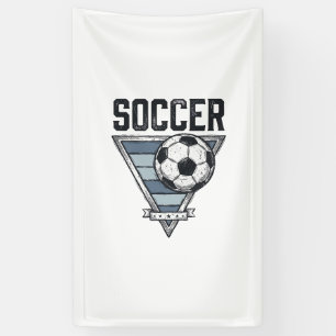Vintage Soccer Ball Triangle Badge Shirt Design (2 Banner