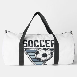Vintage Soccer Ball Triangle Badge Shirt Design (2 Duffle Bag