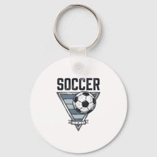 Vintage Soccer Ball Triangle Badge Shirt Design (2 Key Ring