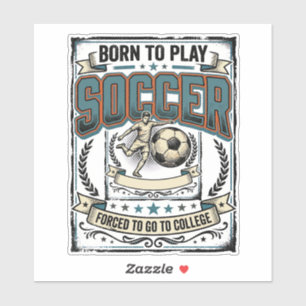 Vintage Soccer Born To Play College Shirt Design_1